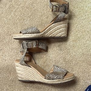 J. Crew Factory Calf Hair Platform Espardrilles